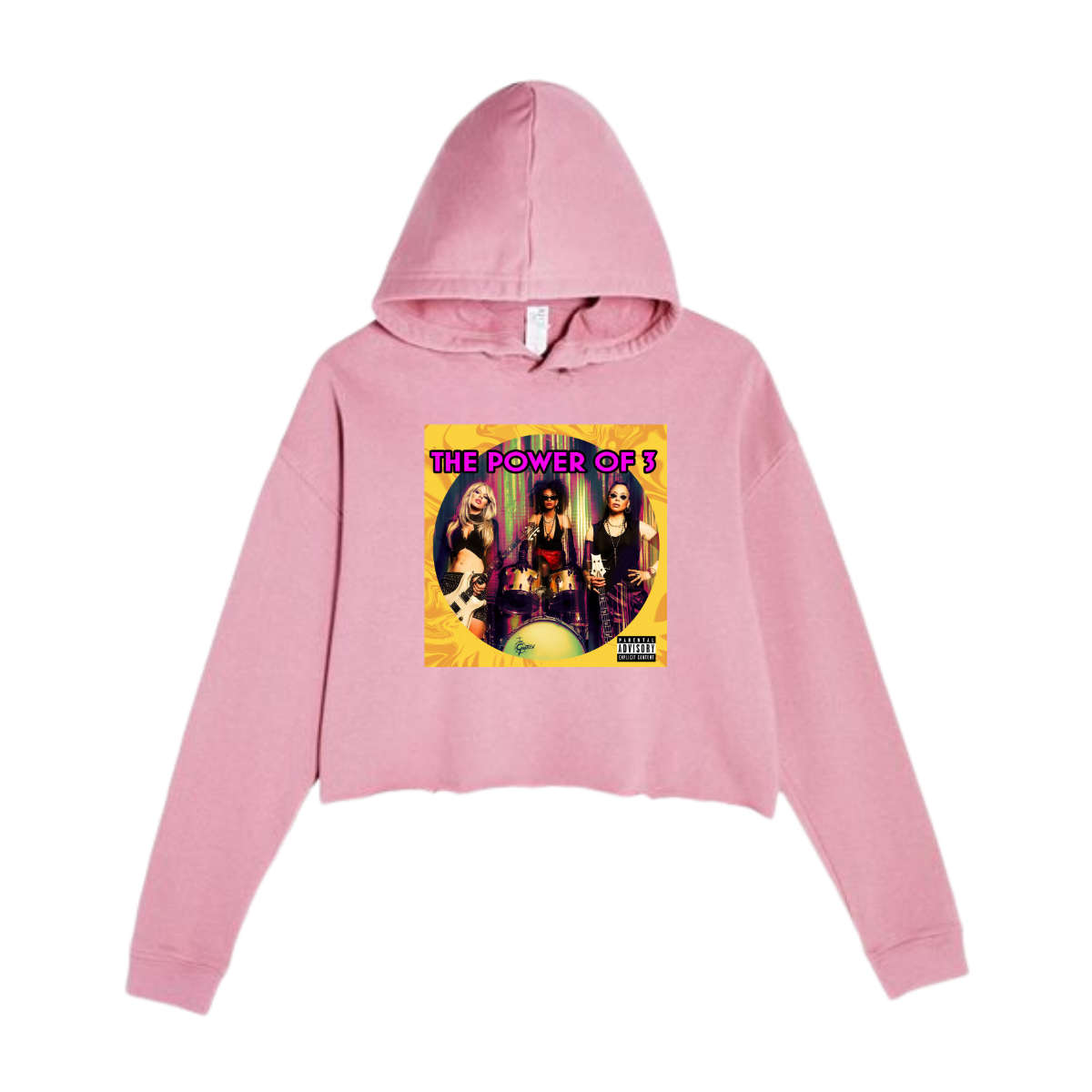 The Power of 3 Album - Crop Hoodie (Pink)