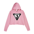 The Power of 3 Logo - Crop Hoodie (Pink)